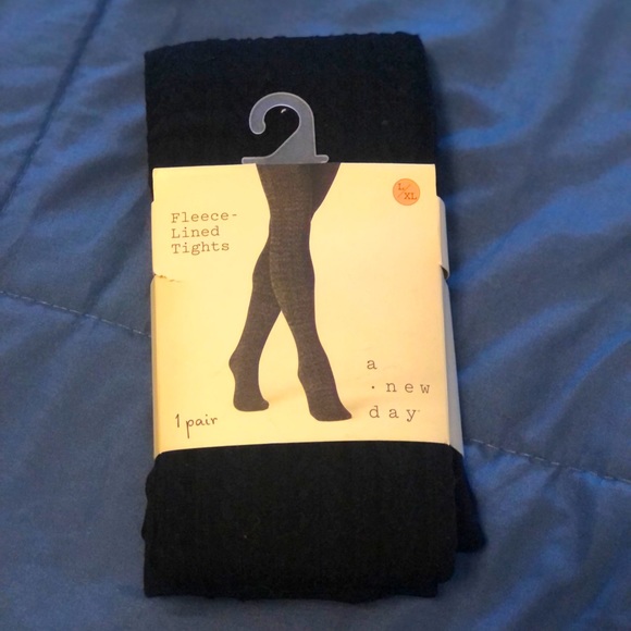 A New Day Fleece Lined Tights, black (L/XL)